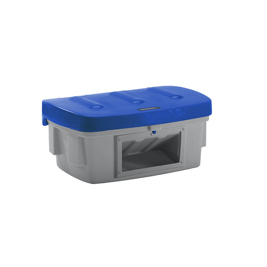 Universal / grit container, with dispenser opening, 100 l, blue lid.