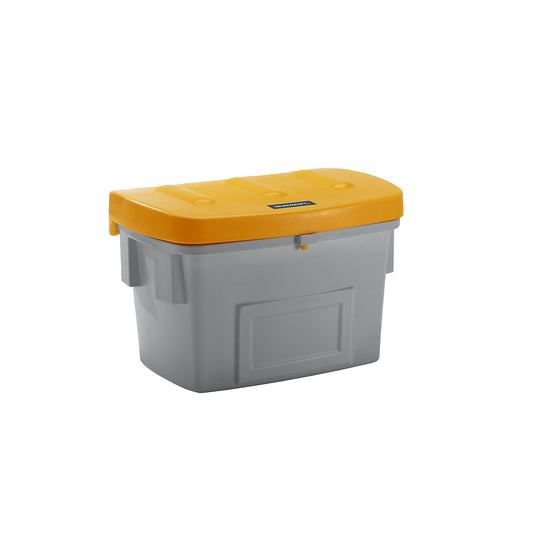 Universal / grit container, without dispenser opening, 200 l, orange lid.