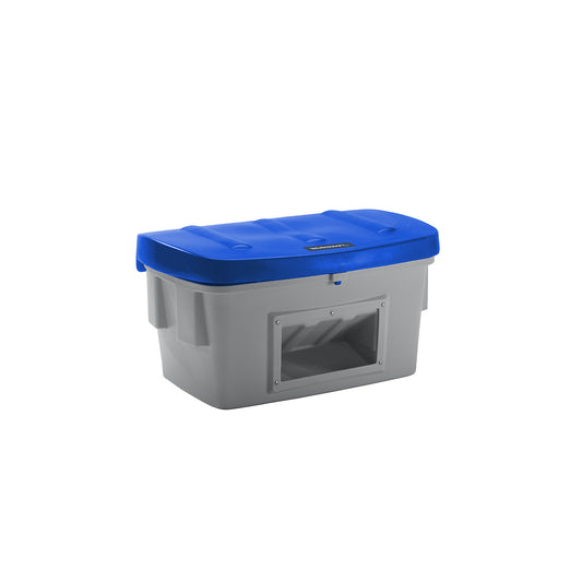 Universal / grit container, with dispenser opening, 400 l, blue lid.