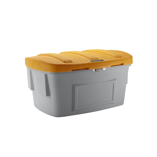 Universal / grit container, without dispenser opening, 1000 l, orange lid.
