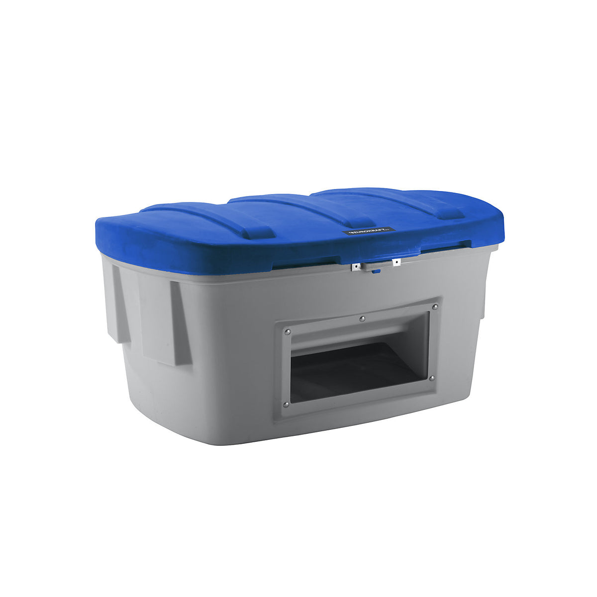 Universal / grit container, with dispenser opening, 1000 l, blue lid.