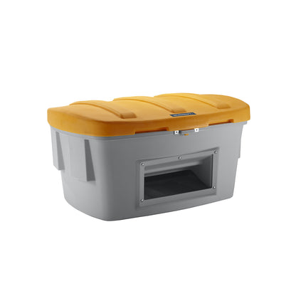Universal / grit container, with dispenser opening, 1000 l, orange lid.