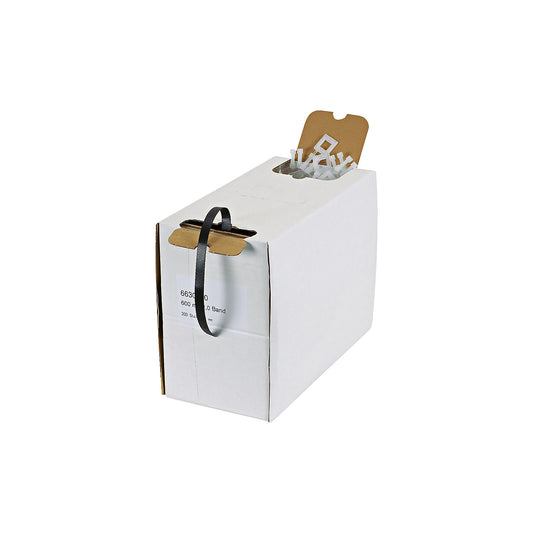 PP strapping, in dispenser box, strap width 12 mm.