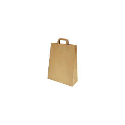 Paper carry bag, brown, LxWxH 320 x 140 x 420 mm, 80 g/m², pack of 250.
