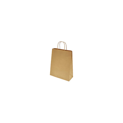 Toptwist paper carry bag, classic, brown, LxWxH 240 x 110 x 310 mm, pack of 150.