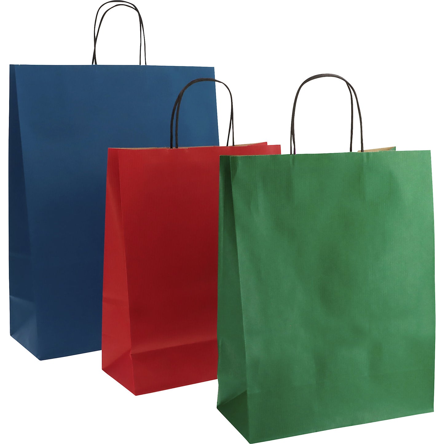 Toptwist paper carry bag, coloured, blue, LxWxH 320 x 140 x 420 mm, pack of 150.