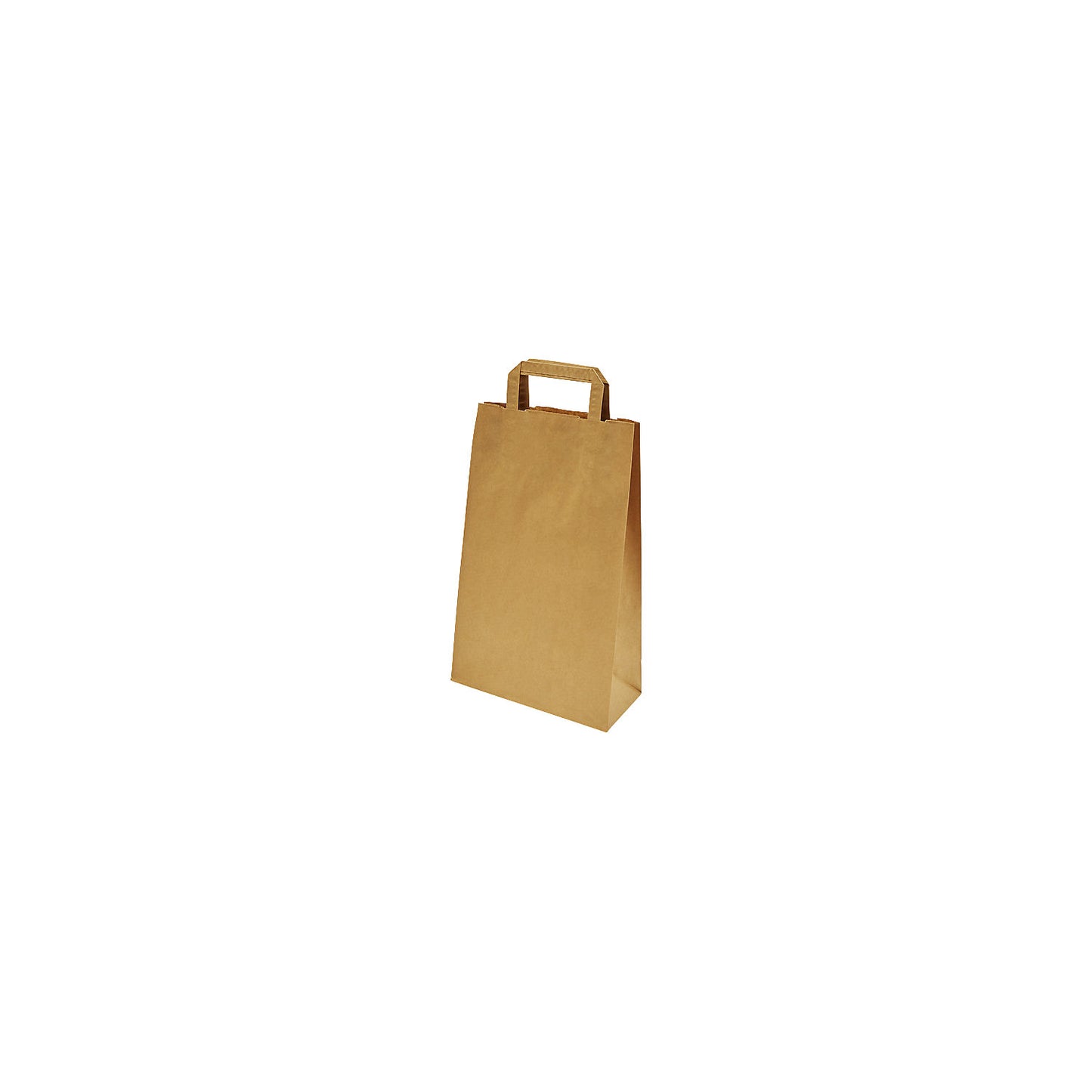 Paper carry bag, brown, LxWxH 220 x 105 x 360 mm, 70 g/m², pack of 250.