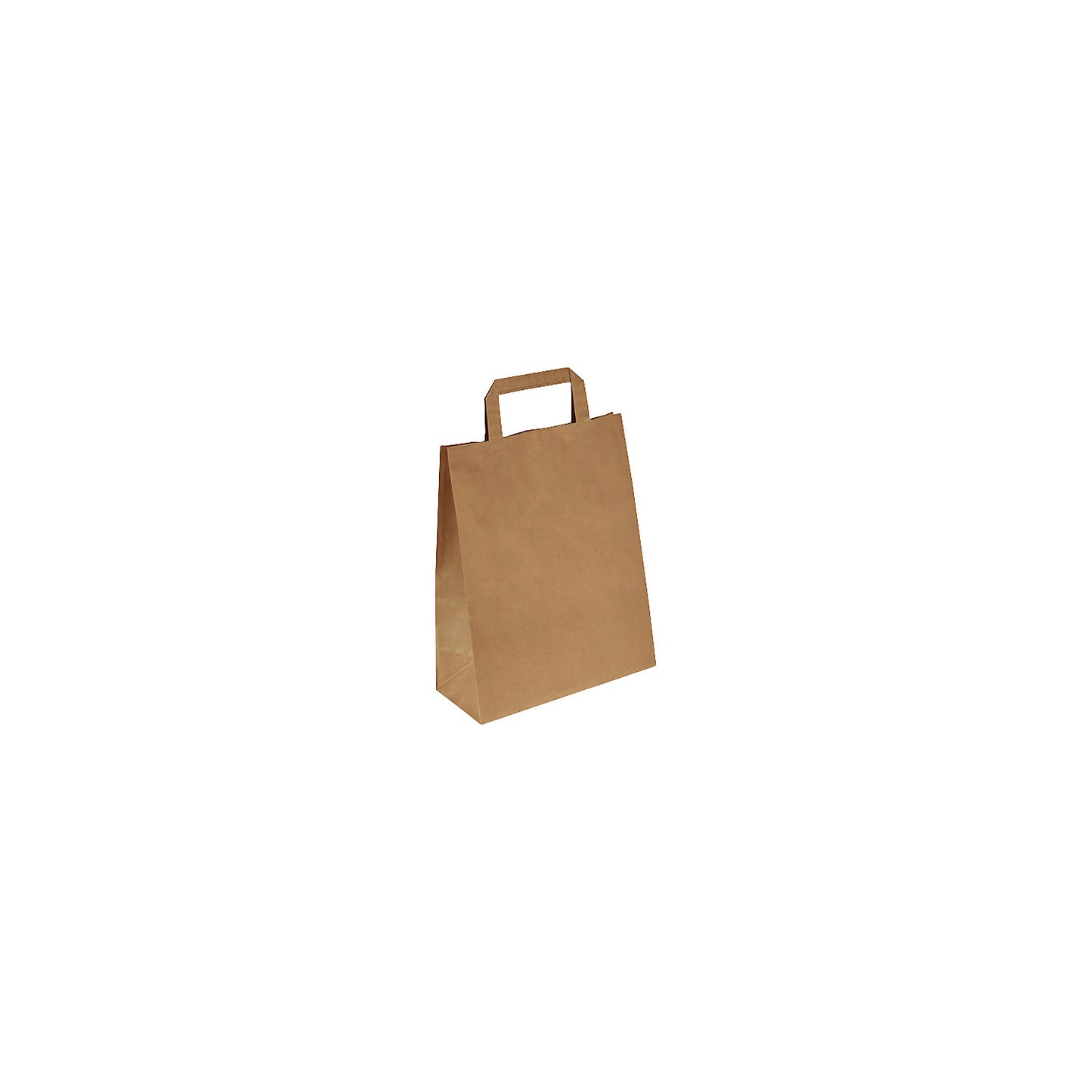 Paper carry bag, brown, LxWxH 260 x 140 x 320 mm, 80 g/m², pack of 250.