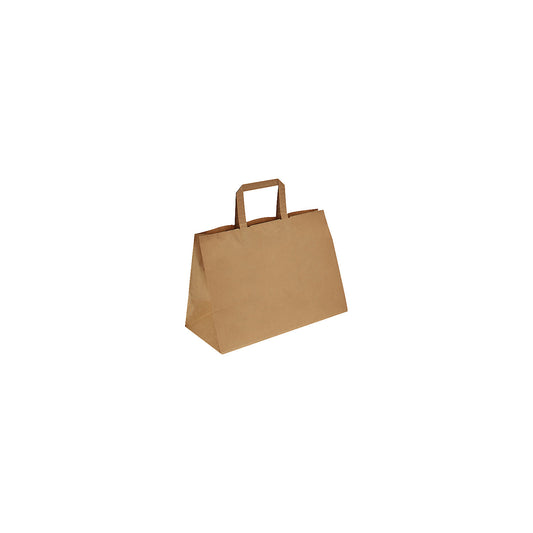 Paper carry bag, brown, LxWxH 340 x 175 x 245 mm, 80 g/m², pack of 250.