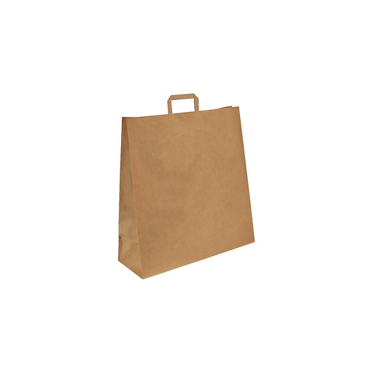 Paper carry bag, brown, LxWxH 450 x 170 x 480 mm, 100 g/m², pack of 200.