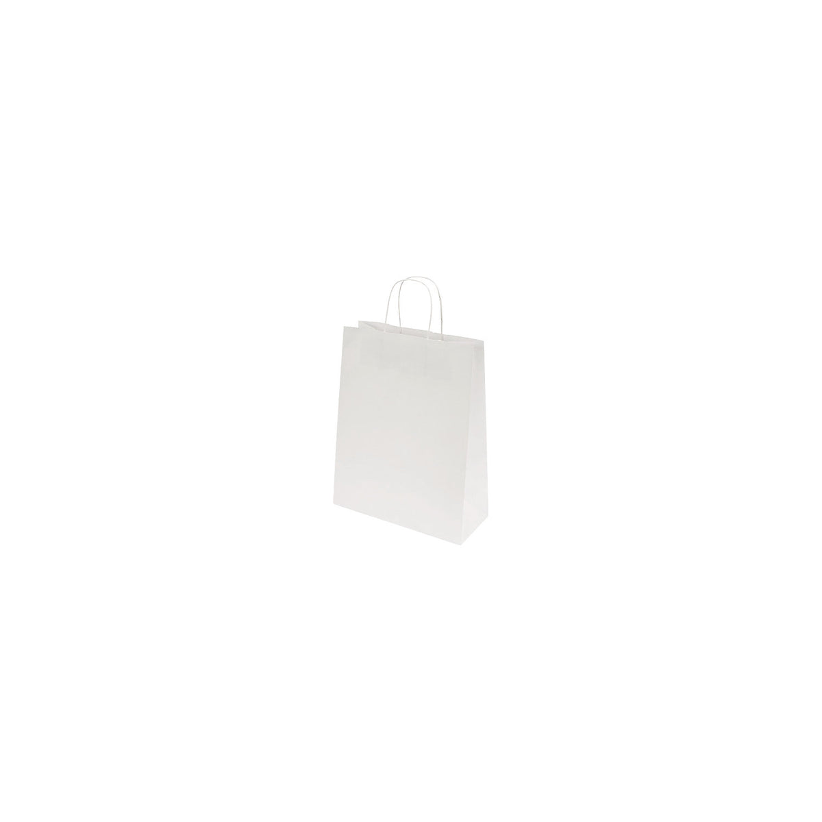 Toptwist paper carry bag, classic, white, LxWxH 240 x 110 x 310 mm, pack of 150.