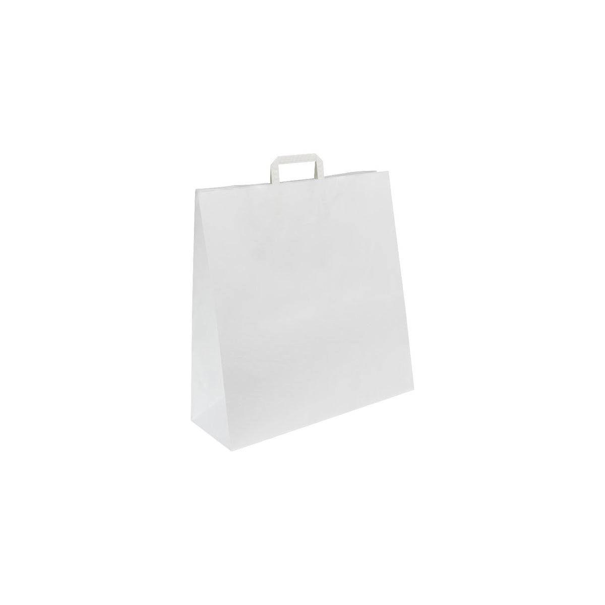 Paper carry bag, white, LxWxH 450 x 170 x 480 mm, 100 g/m², pack of 200.