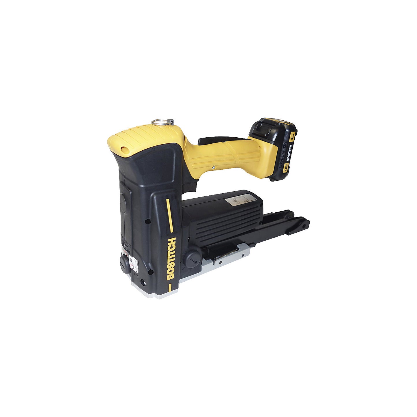 Rechargeable closing stapler, for single to double fluted cardboard boxes, for staples 18 / 22 mm.