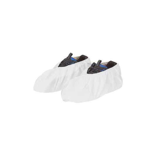 Overshoes with elastic, polypropylene (PP), pack of 100, one size fits all.