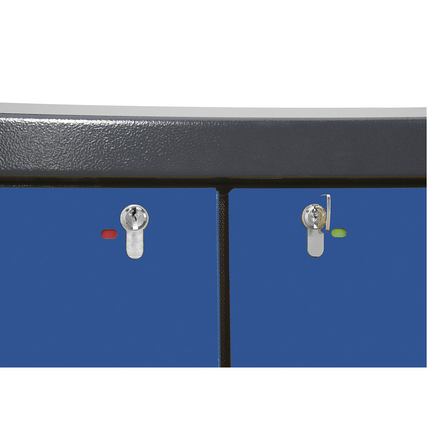 Fire resistant industrial hazardous goods cupboard, type 90, HxWxD 1955 x 900 x 615 mm, 2 door, gentian blue.