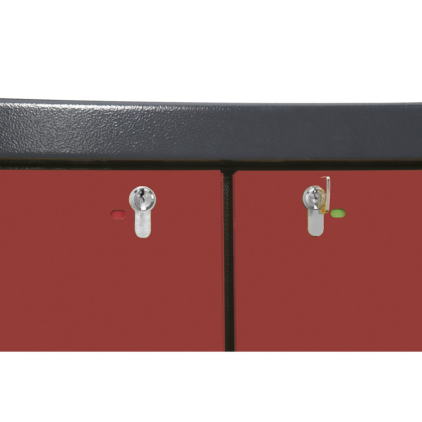 Fire resistant industrial hazardous goods cupboard, type 90, HxWxD 1955 x 1200 x 615 mm, 2 door, traffic red.