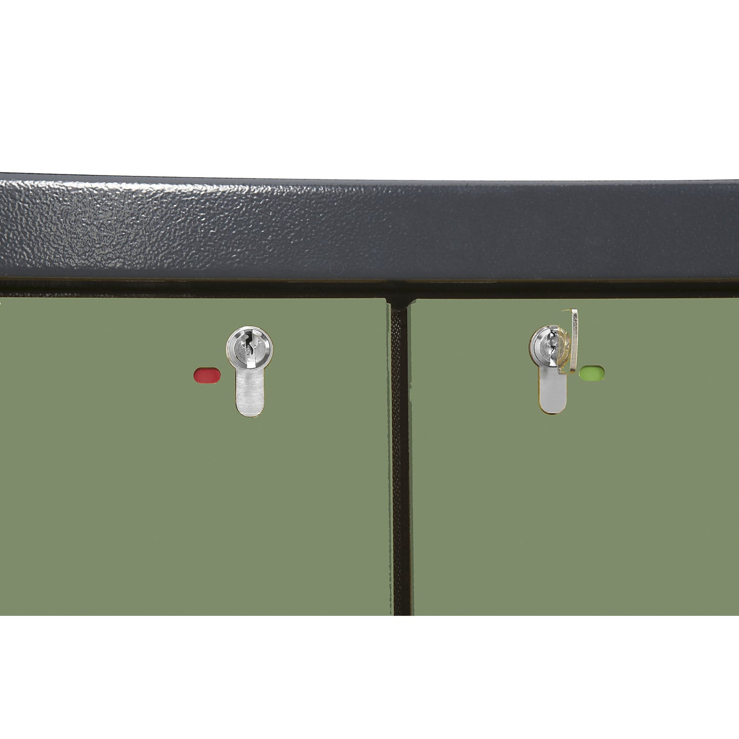 Fire resistant industrial hazardous goods cupboard, type 90, HxWxD 1955 x 900 x 615 mm, 2 door, reseda green.