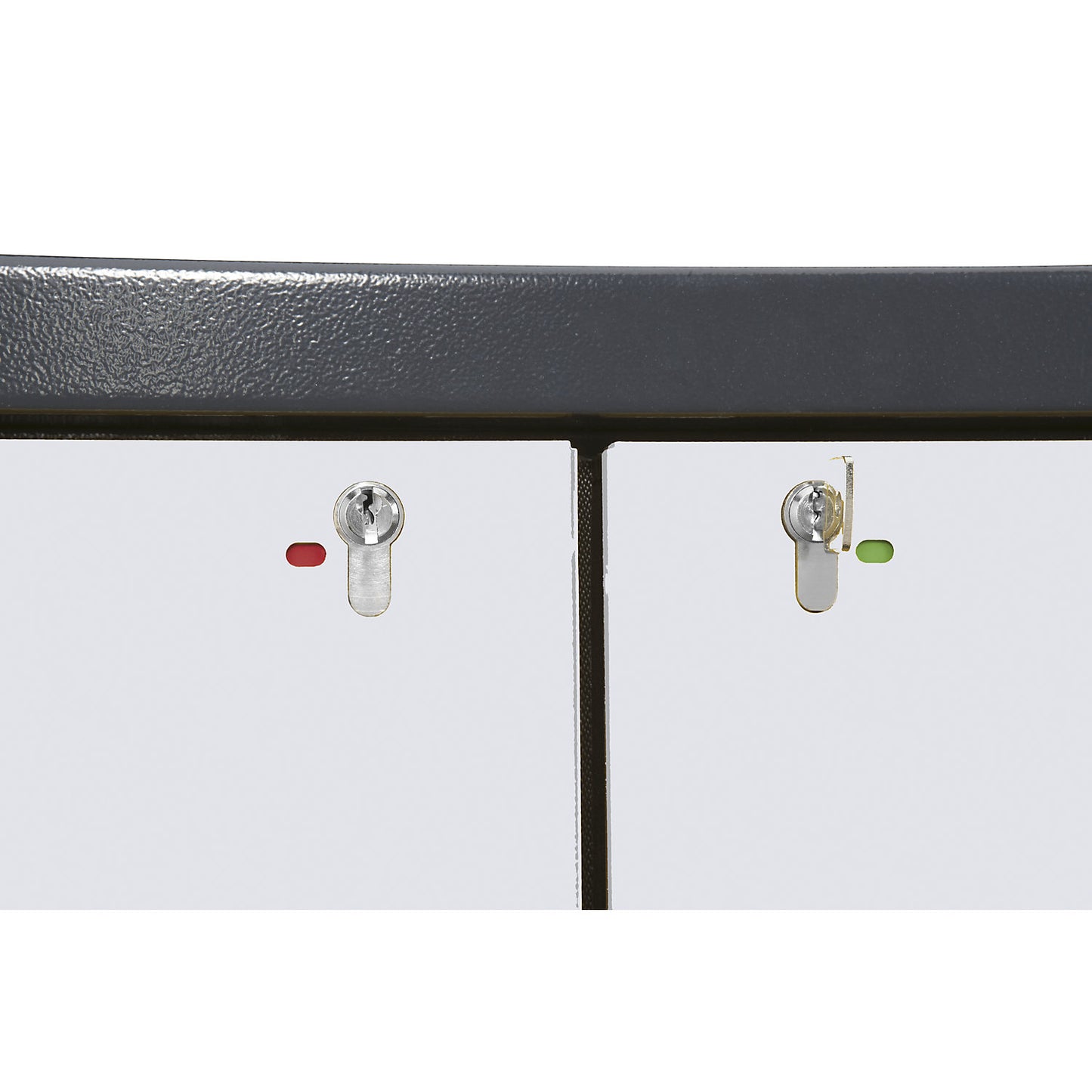 Fire resistant industrial hazardous goods cupboard, type 90, HxWxD 1955 x 1200 x 615 mm, 2 door, white aluminium.