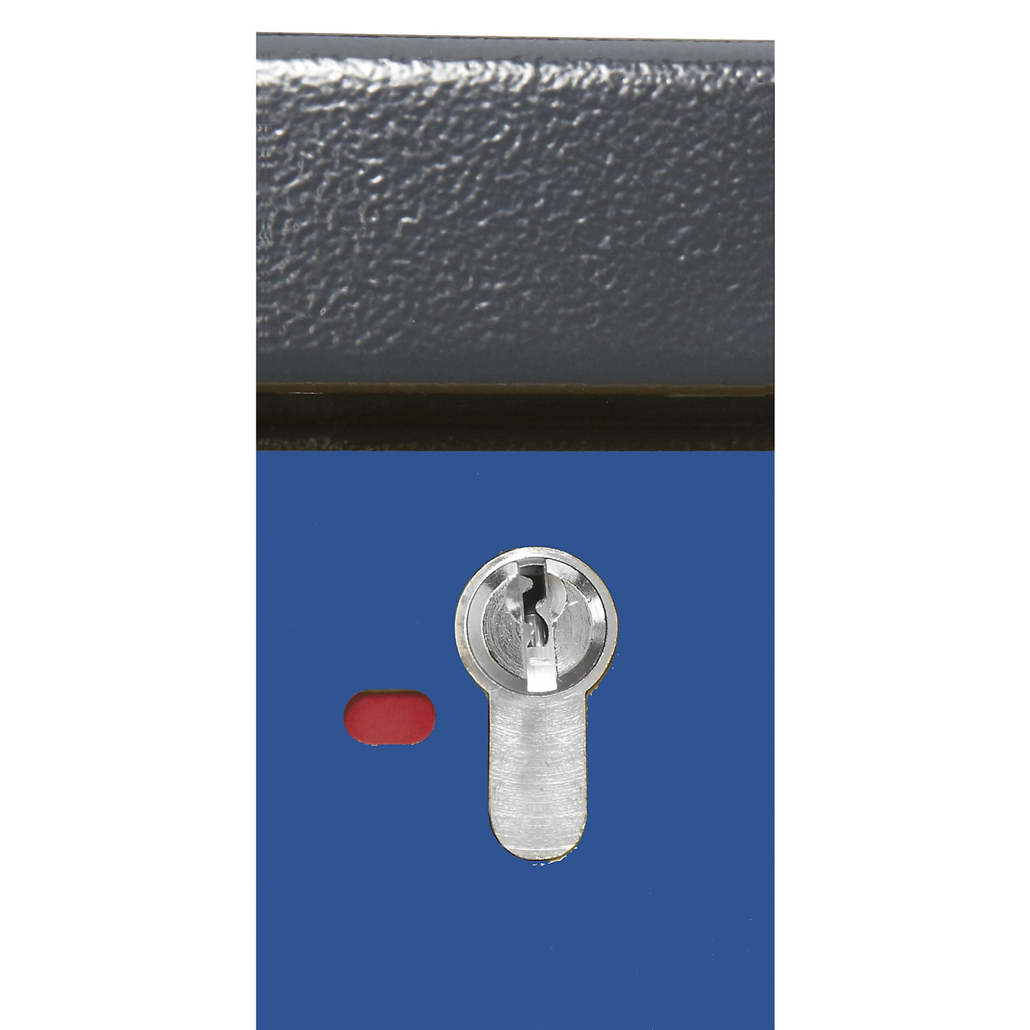 Fire resistant industrial hazardous goods cupboard, type 90, HxWxD 1955 x 600 x 615 mm, 1 door, gentian blue.