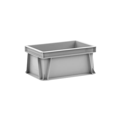 Euro stacking container, capacity 6 l, LxWxH 300 x 200 x 145 mm, PP, grey.