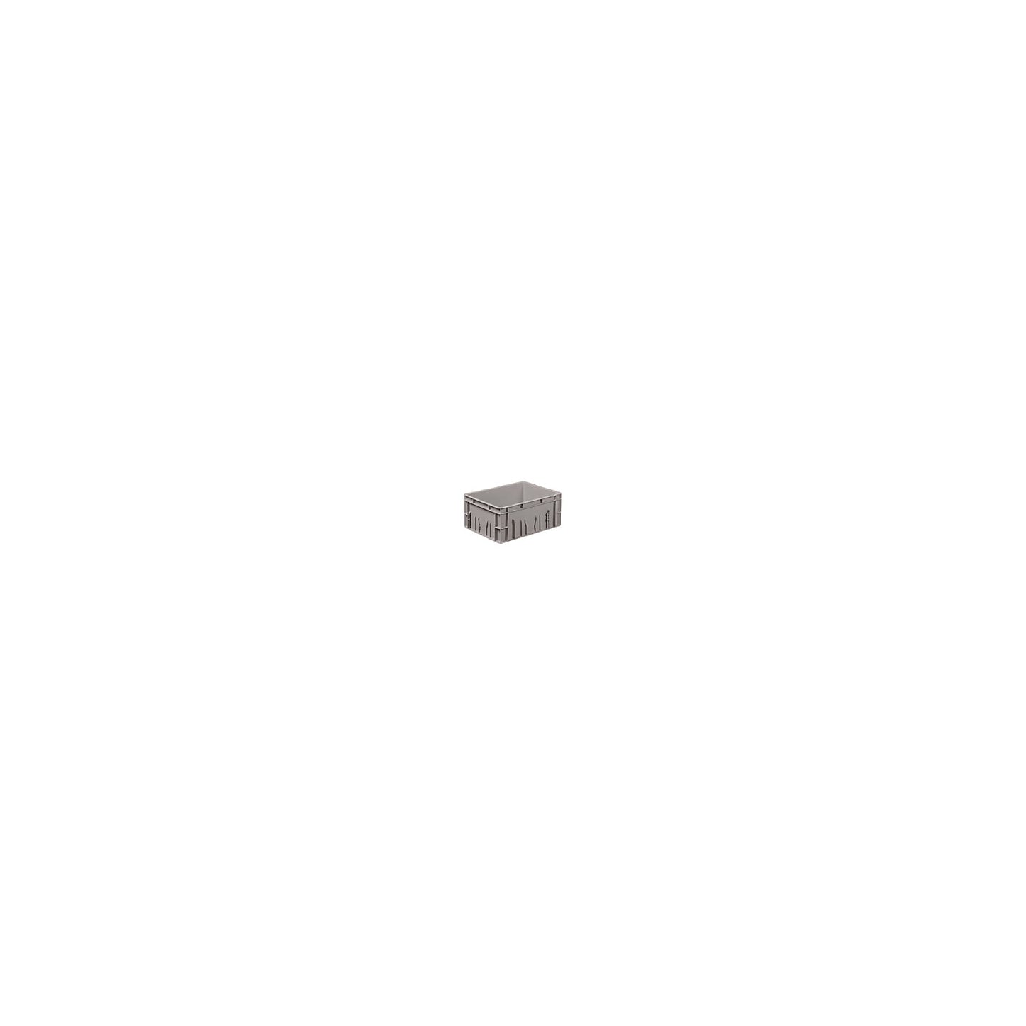 Euro stacking container, capacity 16 l, LxWxH 400 x 300 x 175 mm, PP, grey.