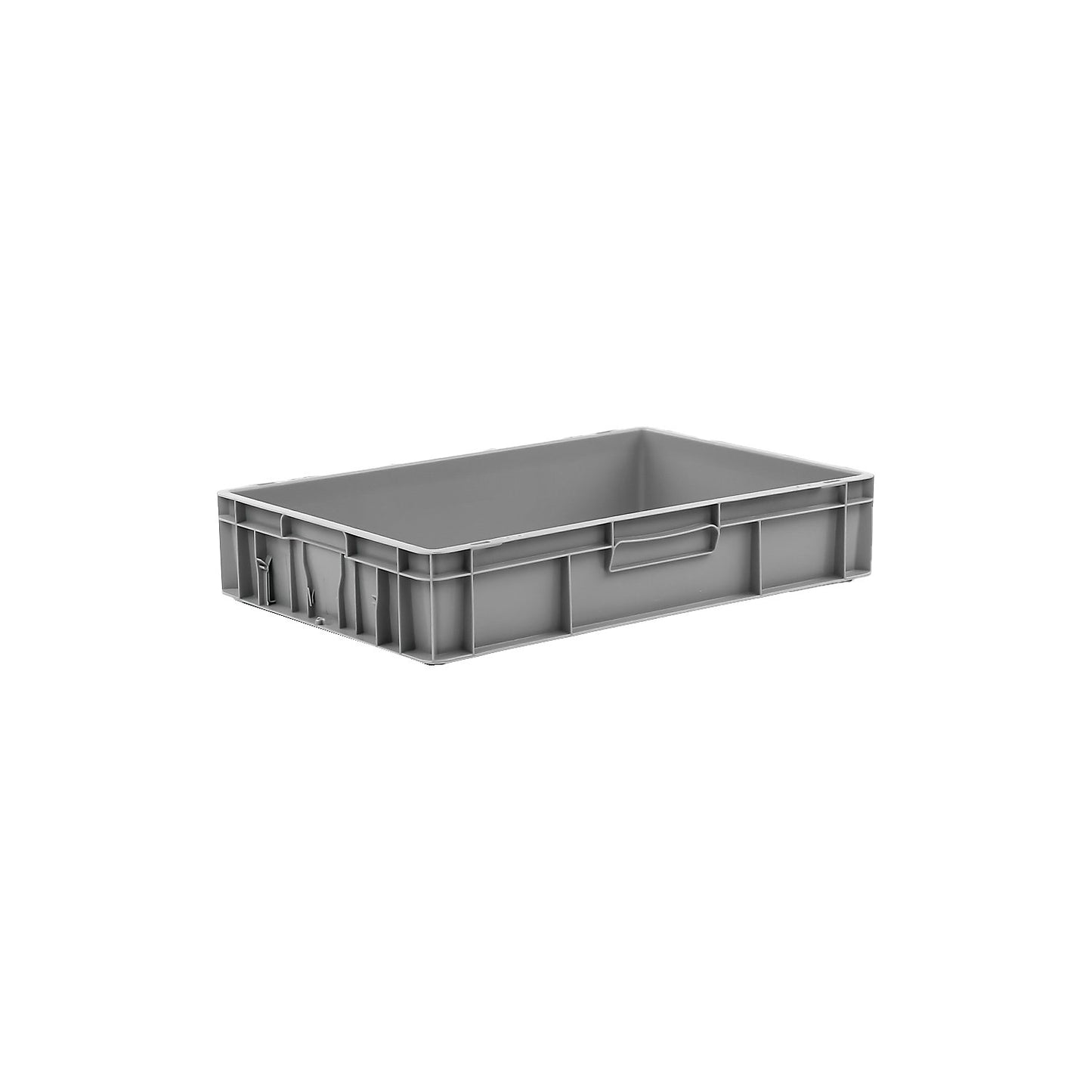 Euro stacking container, capacity 21 l, LxWxH 600 x 400 x 120 mm, PP, grey.