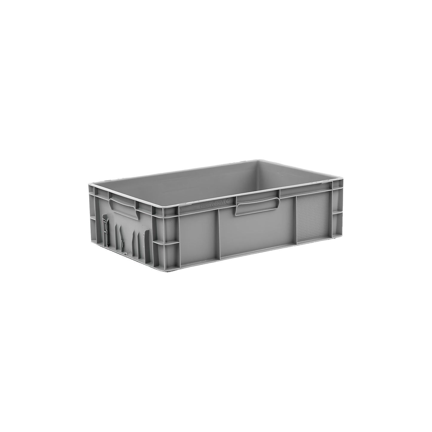Euro stacking container, capacity 32 l, LxWxH 600 x 400 x 175 mm, PP, grey.