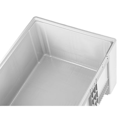 SB3 pallet box, capacity 610 l, closed, grey.