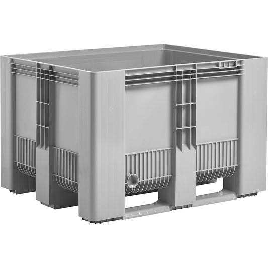 SB3 pallet box, capacity 610 l, closed, grey.