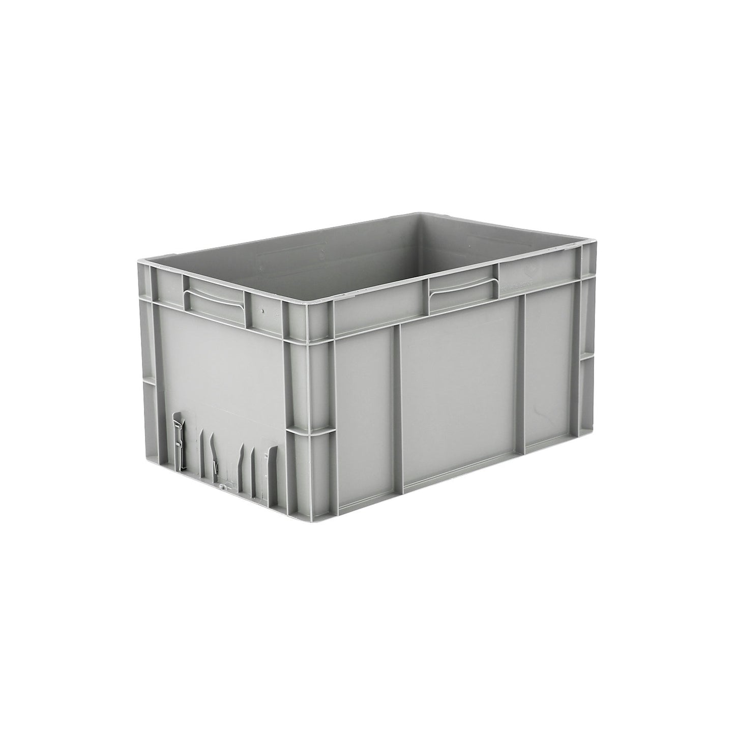 Euro stacking container, capacity 59 l, LxWxH 600 x 400 x 320 mm, PP, grey.