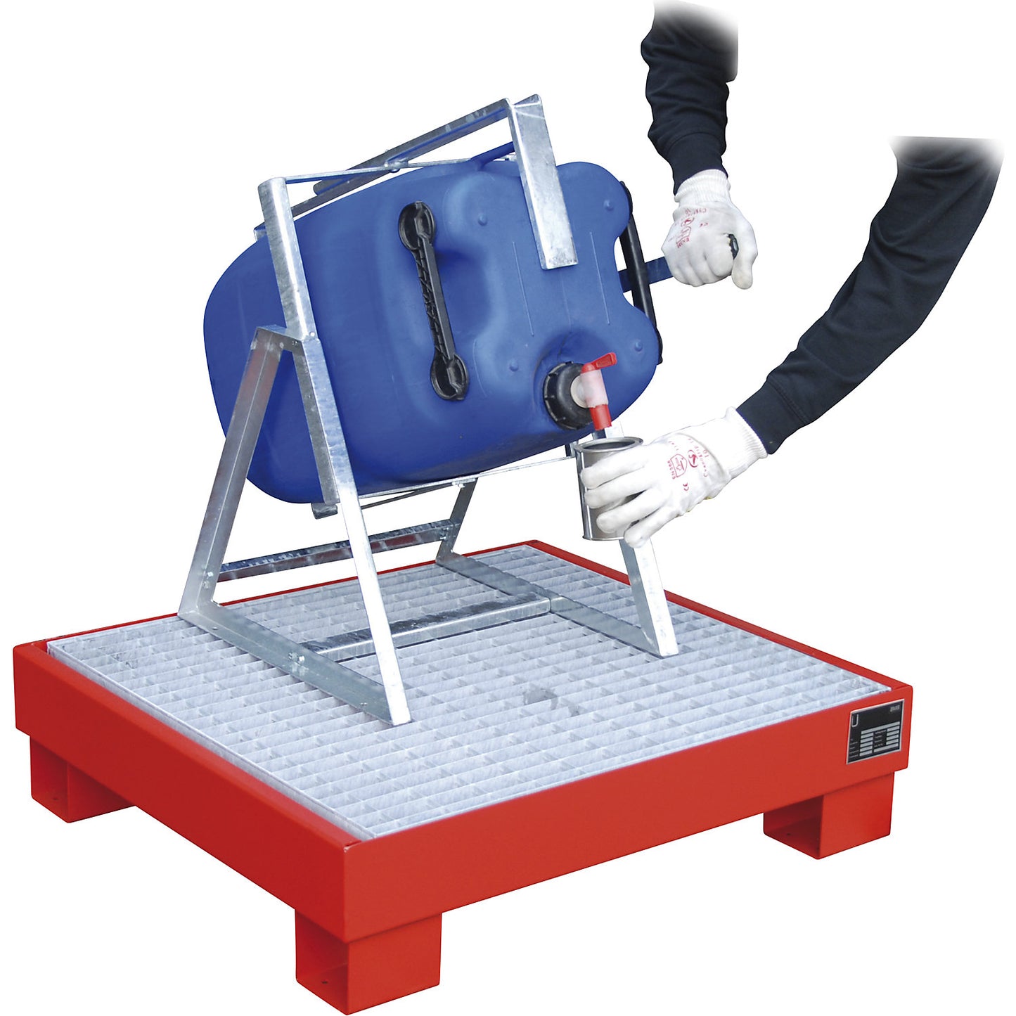 Tilting canister stand, for 50 / 60 litre containers, hot dip galvanised.