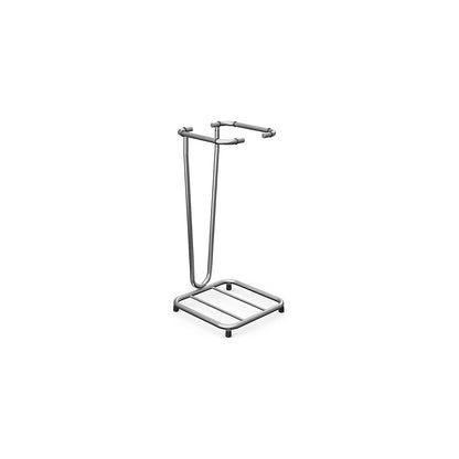 Waste sack stand without lid, for capacity 1 x 70 l, static frame, stainless steel.