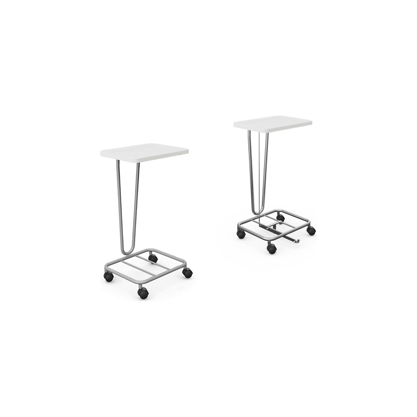 Waste sack stand without lid, for capacity 1 x 120 l, wheeled base, tubular steel, powder coated.