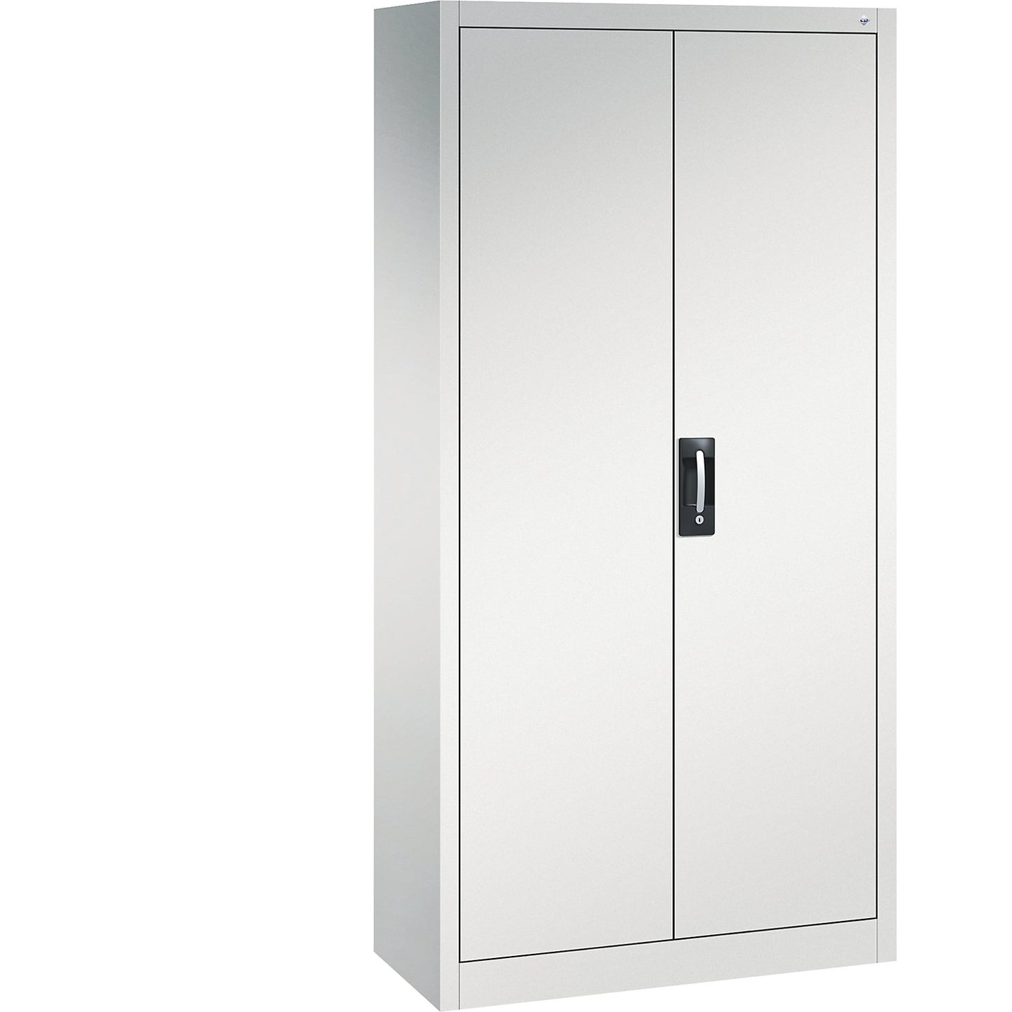 Workshop double door cupboard, HxWxD 1950 x 930 x 400 mm, light grey / light grey.