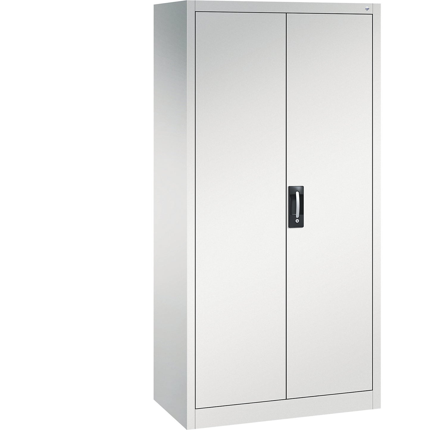 Workshop double door cupboard, HxWxD 1950 x 930 x 500 mm, light grey / light grey.