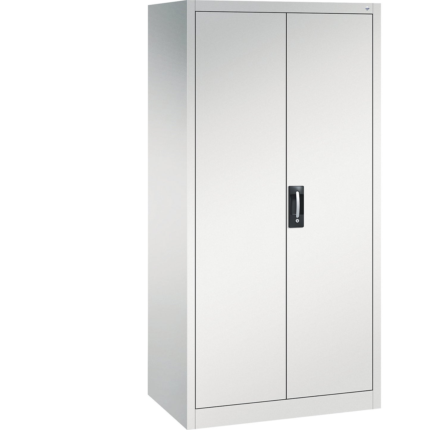 Workshop double door cupboard, HxWxD 1950 x 930 x 600 mm, light grey / light grey.