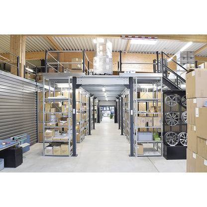Boltless shelving unit, light duty, single-sided, HxWxD 2000 x 1000 x 300 mm, zinc plated, extension shelf unit.