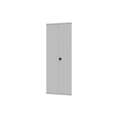 Detachable hinged door, light grey RAL 7035, installation height 2500 mm.