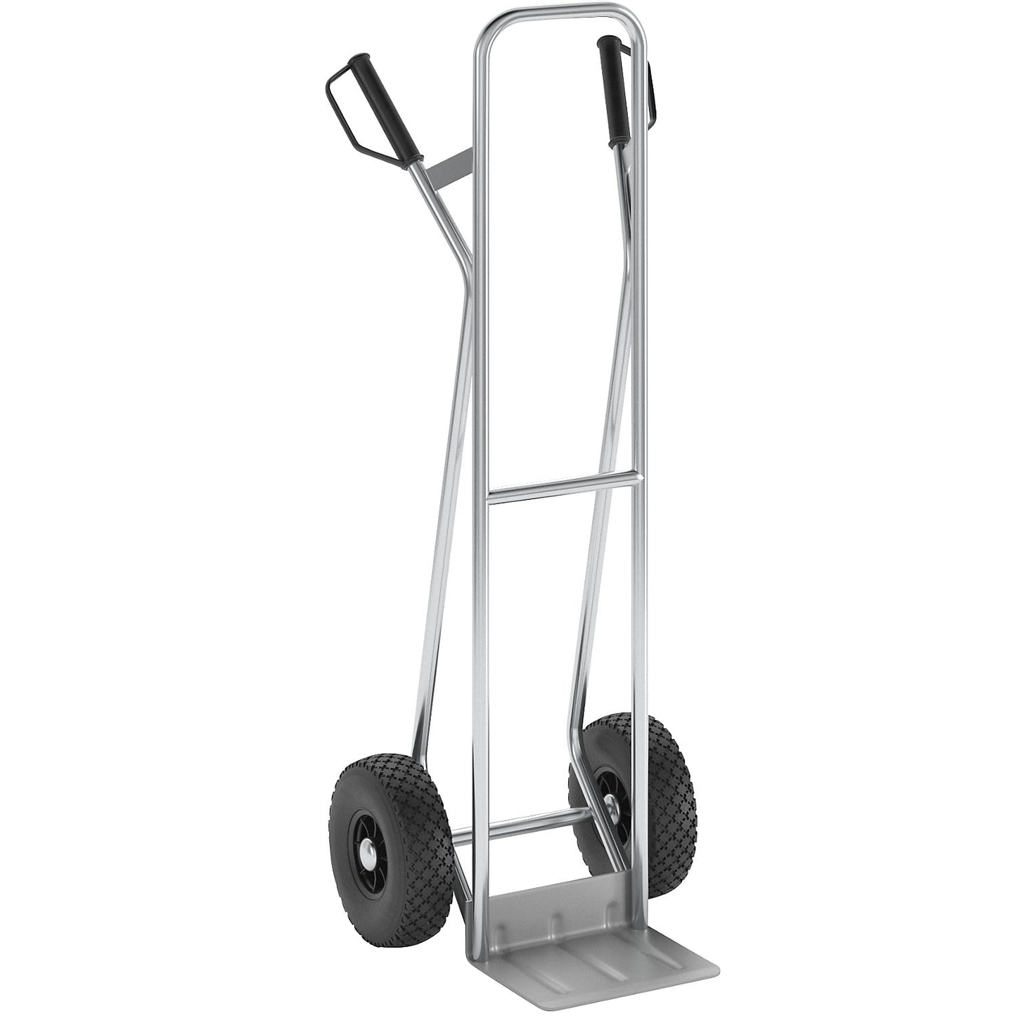 Sack truck made of aluminium, L model: for large and bulky items, with easy to handle pneumatic tyres.