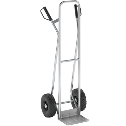 Sack truck made of aluminium, L model: for large and bulky items, with easy to handle pneumatic tyres.