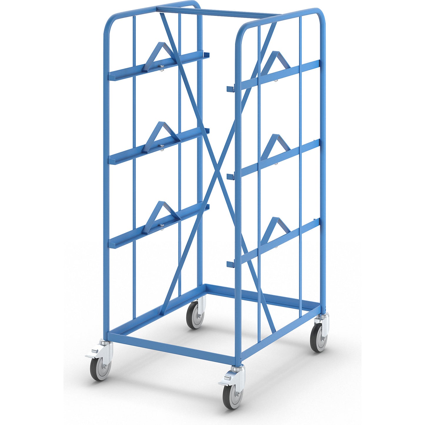 Order picking trolley, LxWxH 810 x 660 x 1520 mm, max. load 300 kg.