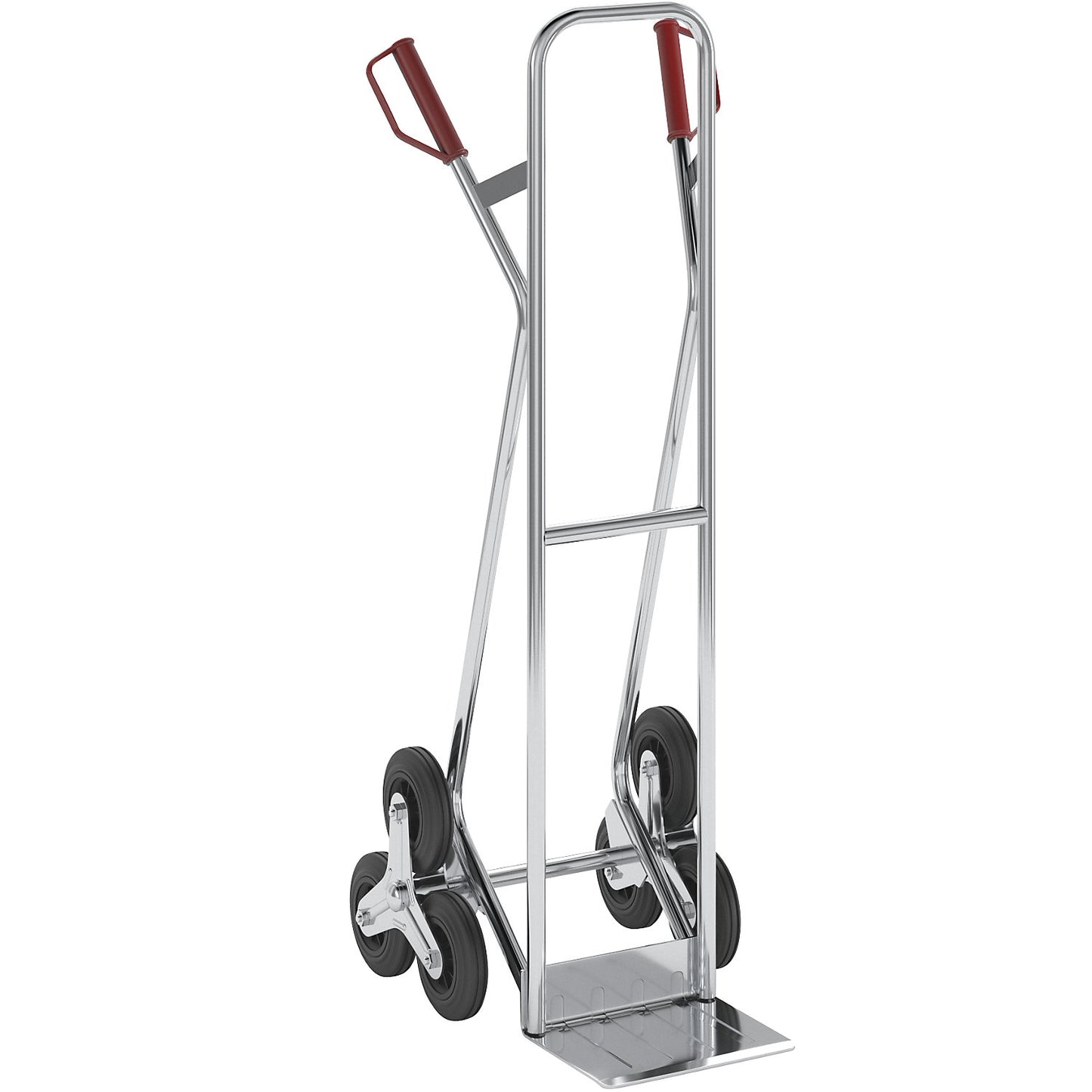 Aluminium stair climbing truck, footplate WxD 280 x 185 mm, max. load 150 kg.