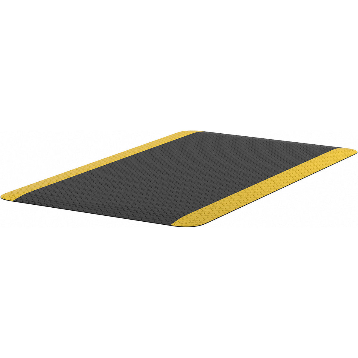 DECKPLATE anti-fatigue matting, fixed dimensions, black / yellow, 1500 x 900 mm.