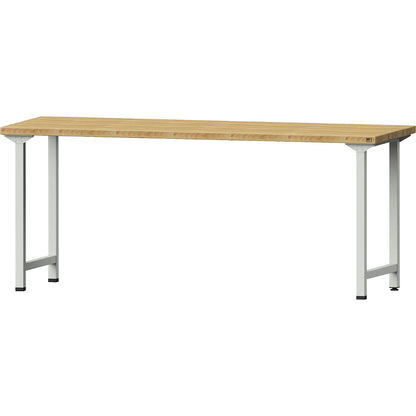 Workbench, Series V frame construction, standard model, W x D 2000 x 700 mm, solid beech worktop.