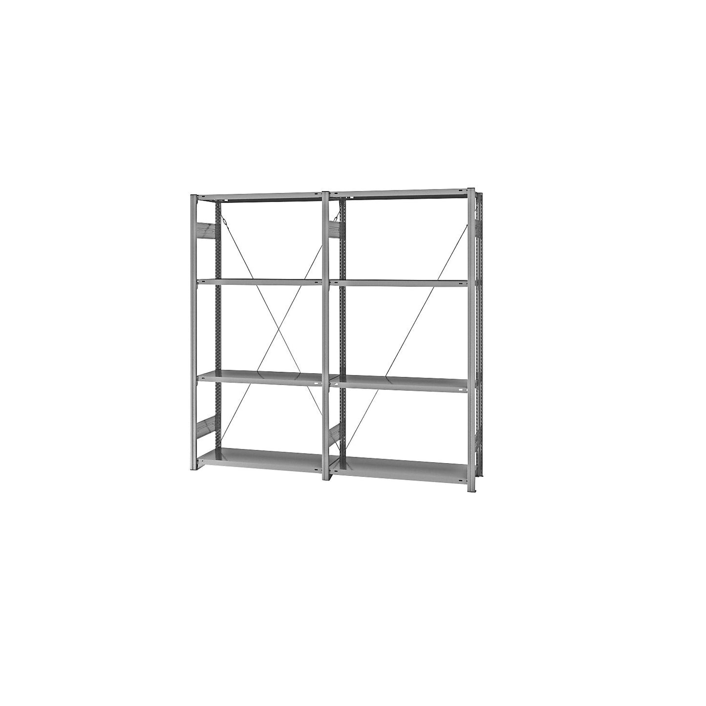 Boltless shelving unit, shelf combination, HxWxD 2000 x 2070 x 435 mm.