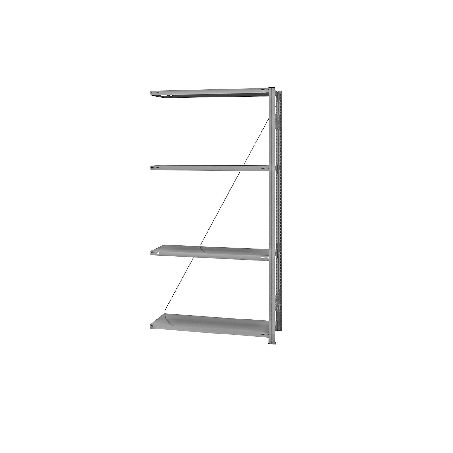 Boltless shelving unit, HxD 2000 x 435 mm, extension shelf unit, width 1010 mm.