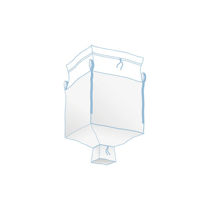 Big bag, LxW 900 x 900 mm, max. load 1000 kg, white.