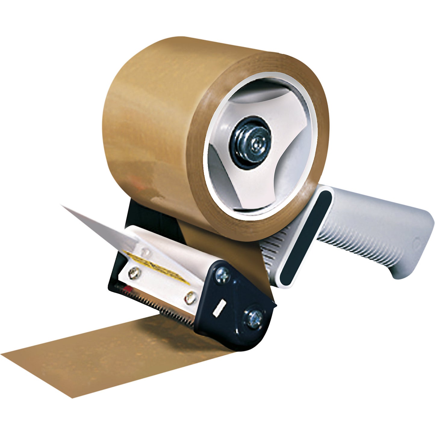 Handheld dispenser, extra wide, with brake, for 75 mm tape width.