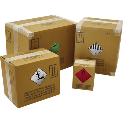 PREMIUM dangerous goods box, brown, internal dimensions 430 x 310 x 300 mm.