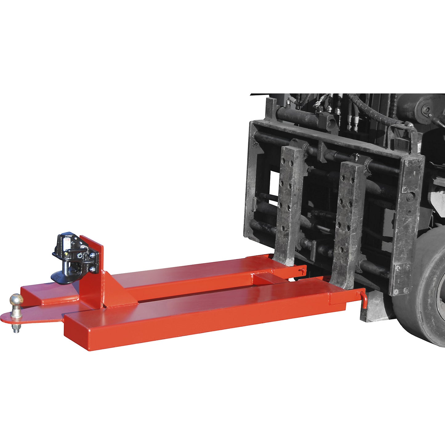 Shunting aid, with automatic towing connection (bolt Ø 25 mm) and coupling ball, red.